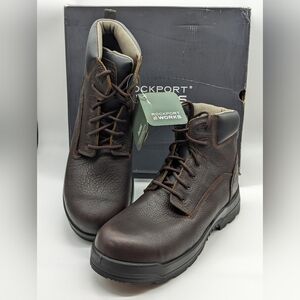 Rockport Boots RK6641 Men's 6-Inch Brown Composite Toe ESD DR XTR Size 15W Wide